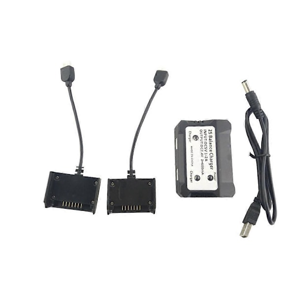 MJX Bugs 3 Pro B3pro HS700 Drone Batteri USB Oplader 2 i 1 Balance Oplader[D] Black