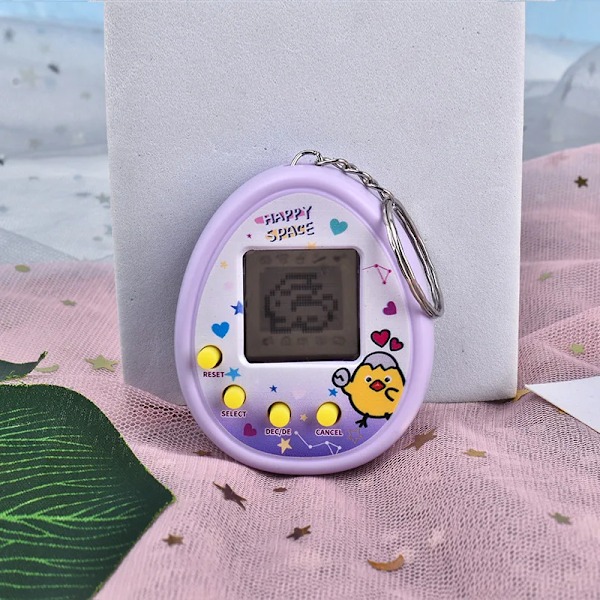 Elektroniske kæledyrsspil Virtuel Tamagotchi Nostalgisk Virtuel Cyber Digitale Dyr Legetøj til børn (D) color PURPLE