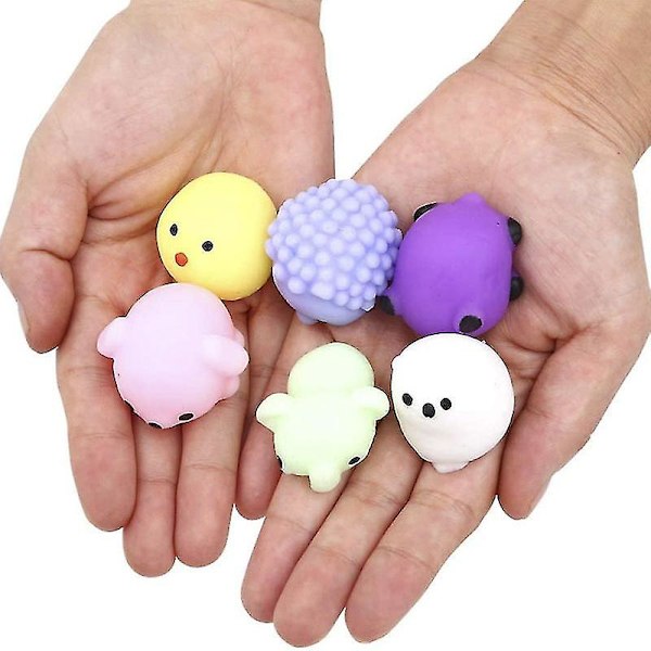 24 st Squishy Toy Söta Djur Antistressboll Mochi Toy Stressavlastande Leksaker