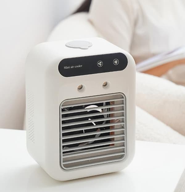Bærbar mobil aircondition/sprayventilator/desktop USB genopladelig minikøler (D)