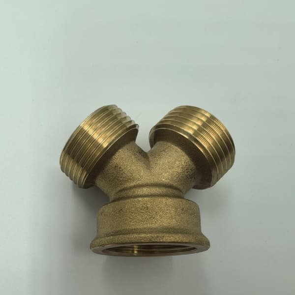 Y-kobling for vaskemaskinens tilførselsslange, 3/4\" svingmutter, messing Jaune 0.05