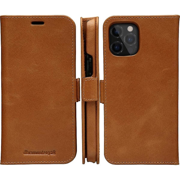 Plånboksfodral i äkta läder för iPhone X/Xs/Xs Max/XR/11/11 Pro brun/svart