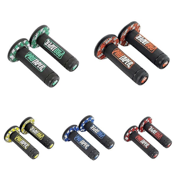 1 pari 7/8 tuuman 22 mm kumiset moottoripyörän kahvat moottoripyörän ATV-ohjaustangot mengxi[D] Yellow