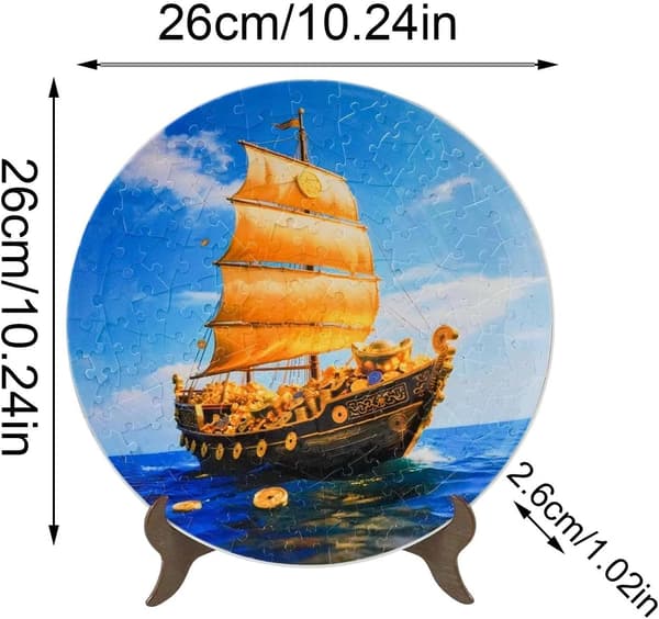 3D-puslespill for voksne - 3D-kunstplate med stativ | Puslespill (D)
