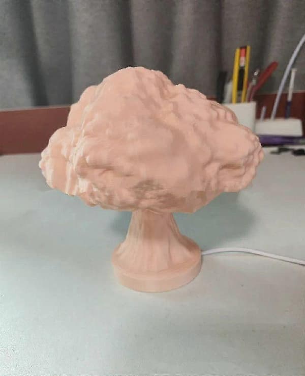Nukleær Eksplosjonslampe, 3D Soppsky Eksplosjon Nattlys, Atombombe Soppsky Lampe, Soppsky Nattlys[D]