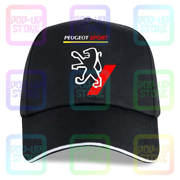 Peugeot Sport Racing Car Logo Bomulds Trucker Kasket Baseball Kasket Til