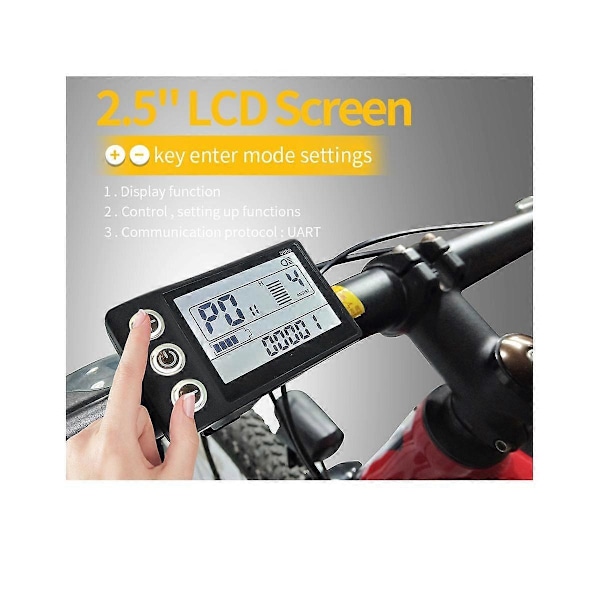 24V 36V 48V 60V Vattentät LCD-display S866 styrenhetspanel instrumentbräda Elcykeldisplay för El