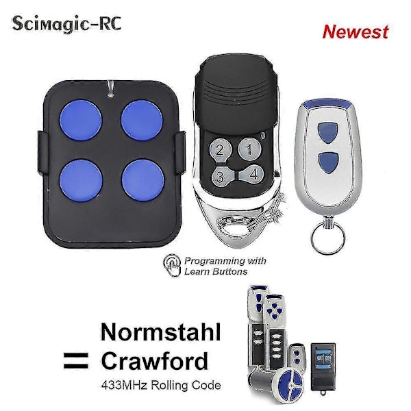 Normstahl Crawford 433,92 MHz Garasjeportåpner 4 Kanaler EA433 2km Mikrostyrings Fjernkontroll Port 433 MHz Rullende Kode Style2