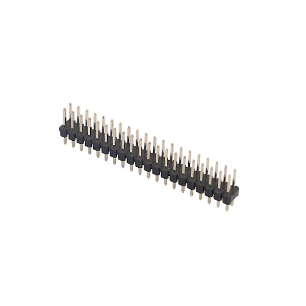 5 stk. Break-away 0,1\" 2x20-pin Strip Dobbelt Han Header til Raspberry Pi Zero GPIO[D] Black