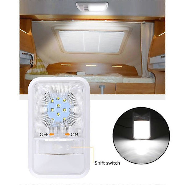 Päivitetty sisätilojen LED-kattovalaisin, säädettävä himmennys matkailuautoihin, veneisiin ja asuntovaunuihin [D] Warm light