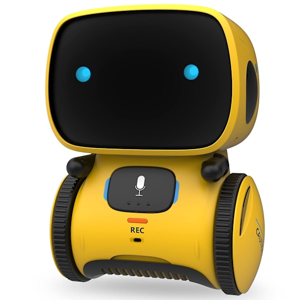 Interaktive Smart Robot Legetøj, Intelligent Robot Legetøj til Børn, Piger og Drenge Robot Legetøj 3-9 År, Stemmestyring & Berøringssans[D] Yellow