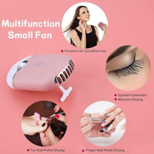 Øyenvippevifte, Vifte for øyenvippeforlengelse, USB-vifte, Mini bærbar vifte, Lommevifte, Halsvifte (D)