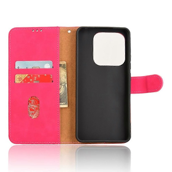 Til Xiaomi Redmi Note 14 5G Læder Etui Hud-Følelse Anti-Drop Wallet Flip Telefon Cover - Grøn[D] Multicolor Rose