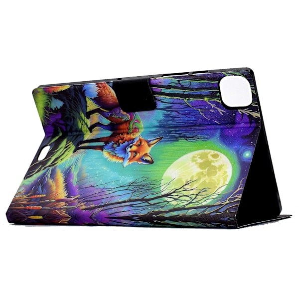 Etui til iPad Pro 11 (2018) / (2020) / iPad Air 11 (2024) / Air (2020) / (2022) PU Læder Mønster F Multicolor Moonlight Fox