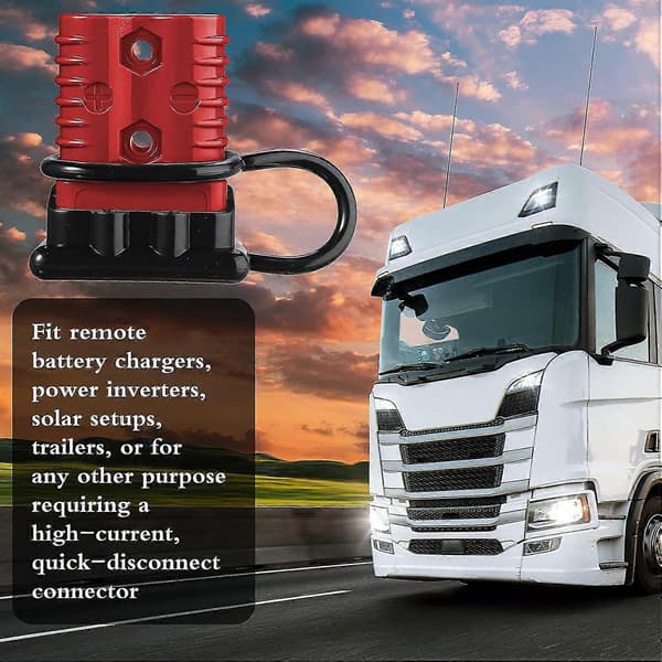 2 stk. 175A 1/0 AWG Batteri Strømkabel Hurtigforbindelse Afbryder Kit til Anderson Stik Red