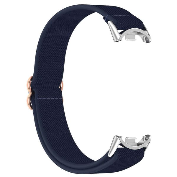 Smart Watch Band til Xiaomi Smart Band 9/9 NFC/8/8 NFC Nylon Elastisk Flettet Rem[D] Multicolor Midnight Blue