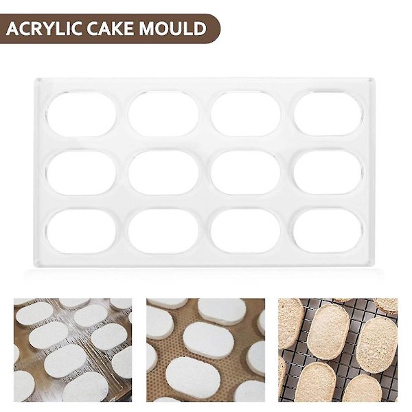Kageform Akryl Cookie Form Macaron Dessert Bageri DIY Bageværktøj