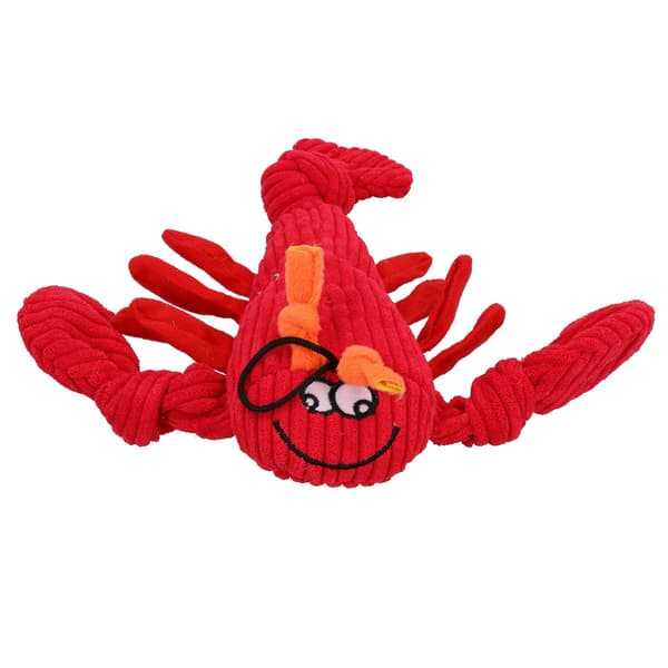 Lille Hummer Knottie Plys Holdbart Multi Pivelegetøj til Hundehvalpe 9x9x24cm[D]