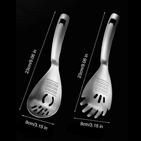 Multifunksjonell skje, matmoser, eggseparator, flaskeåpner, pastasil, bærbar suppeøse/stekespade (D) B