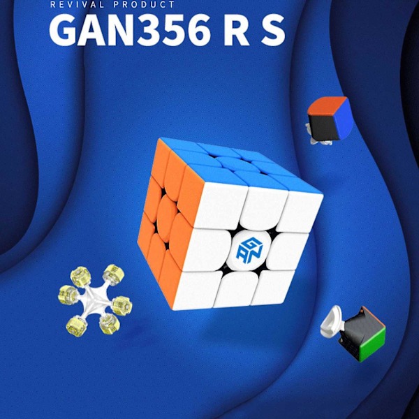 Gan 356 R S Speed Cube, Gan356 Rs Speed Cube Puslespill For Barn Og Voksne