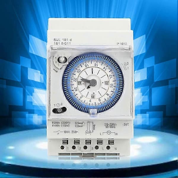 SUL181D Mekanisk Timer 15 Minutter 24 Timer Timer Tidsbryter Relé 250VAC 16A[D]