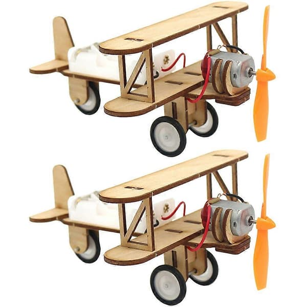 2 stk. Træsamlingsfly Børn DIY Legetøj Simuleret Samlingsmodel Legetøj DIY Trælegetøj[D] Multi