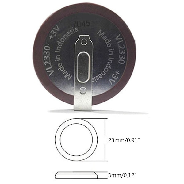 3V Litiumknappcellbatterier för Nyckelbricka, Panasonic Batteri VL2330 Klocka Kalkylator Termometer Gl