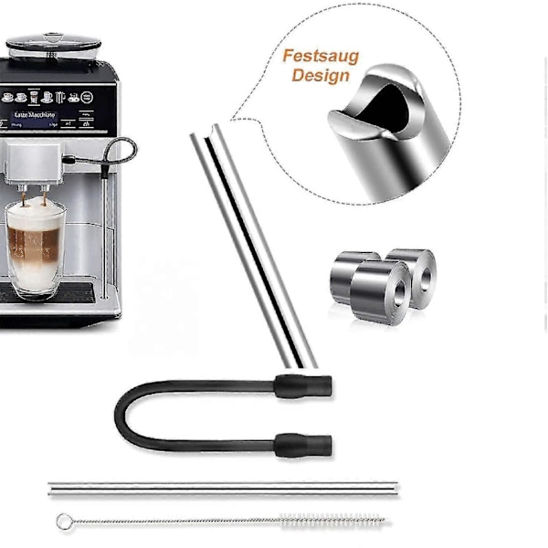 1 Set Rengöringsborste för mjölkrör till kaffemaskin, tillbehörsset för Bosch Veroaroma och Siemens Eq.6
