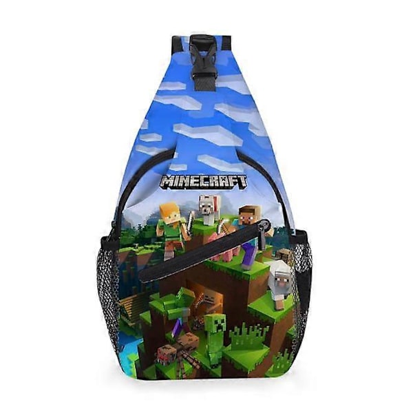 Uusi Minecraft-peli 3D-tulostettu lasten ala- ja yläkoululaisten rintalaukku ristivyölaukku lasten olkalaukku[D] style 2