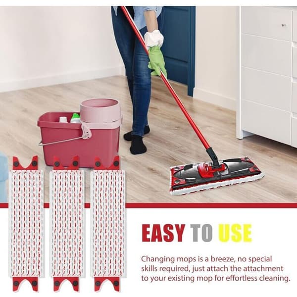 3-pack moppdynor för Vileda mikrofibermoppkit, för Vileda Ultramax 2-i-1 Multicouleur 0.05