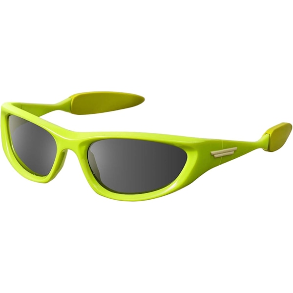 Newway mosanana Wrap Around Y2K Solglasögon för kvinnor och män Modell Freak C4 green