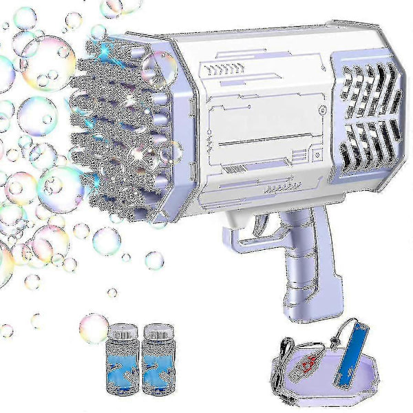 Bubble Outdoor, 69 Håls Bubble Gun För Bröllop, Bad Bubble Leksak, Elektrisk Led S Bubble Guns För Barn[D]