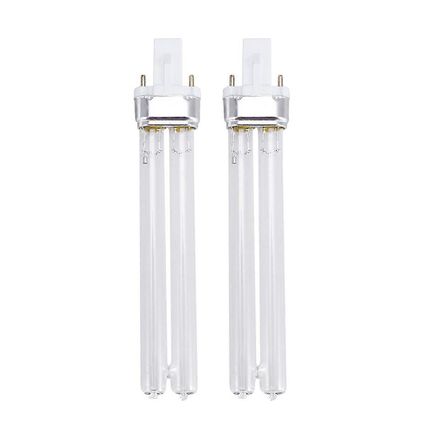 2 kpl 11W Ultravioletti UV-desinfiointivalaisimet UV-sterilointivalopolttimot steriloijalle akvaarioon (G23-lampun kanta)[D] As Shown