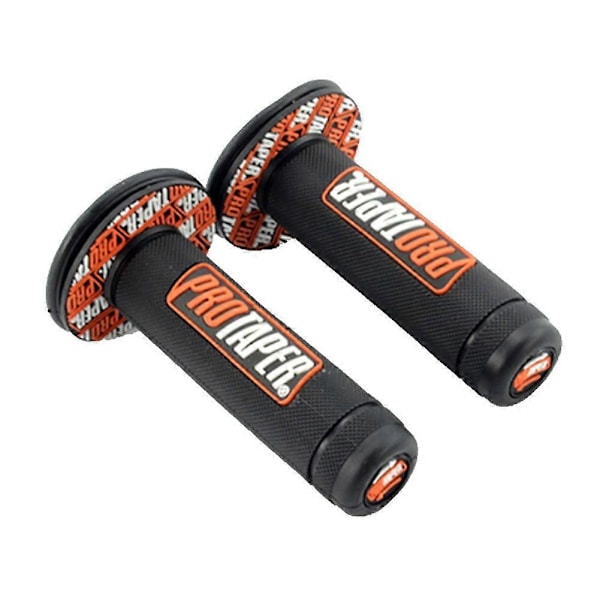1 pari 7/8 tuuman 22 mm kumiset moottoripyörän kahvat moottoripyörän ATV-ohjaustangot mengxi[D] Orange