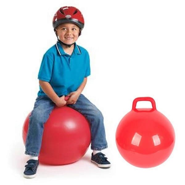 Barne PVC Leke Håndtak Hoppeball Elastisk Ball[D] 8X6.5X0.25cm