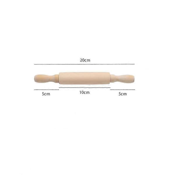 Mini kjevle i tre, non-stick overflate, trehåndtak [D]