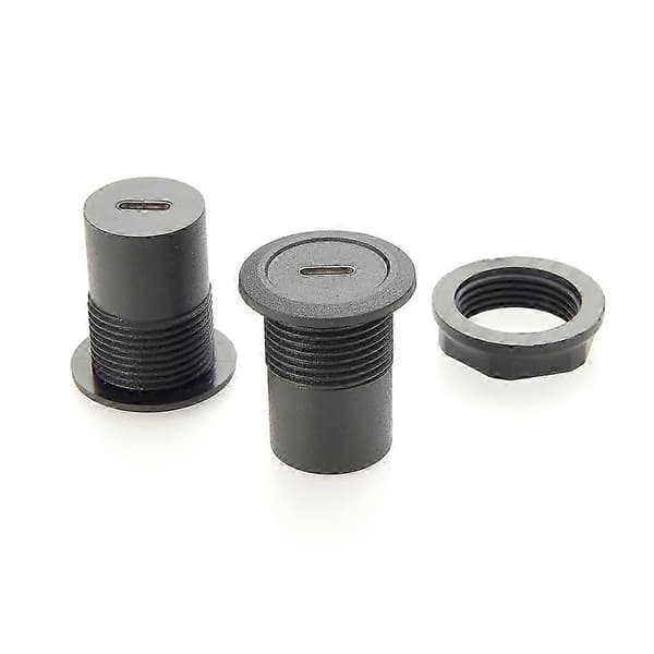 22mm USB-kontakt USB C-uttag till USB C-uttag Rund panelmonteringsadapter[D]
