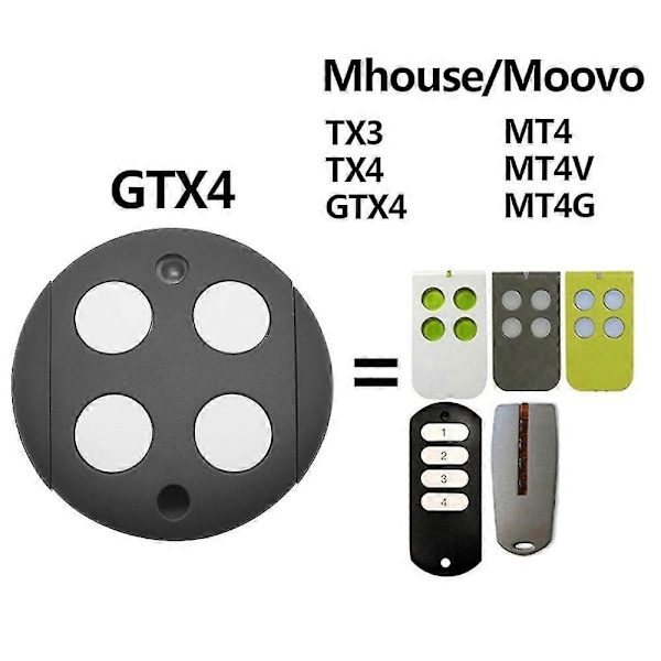 100% Myhouse Mhouse Tx3 Tx4 Gtx4 Mt4 Mt4v Mt4g Garaginavaimenohjain Portinavaimenohjain 43392mhz Avaimenperä