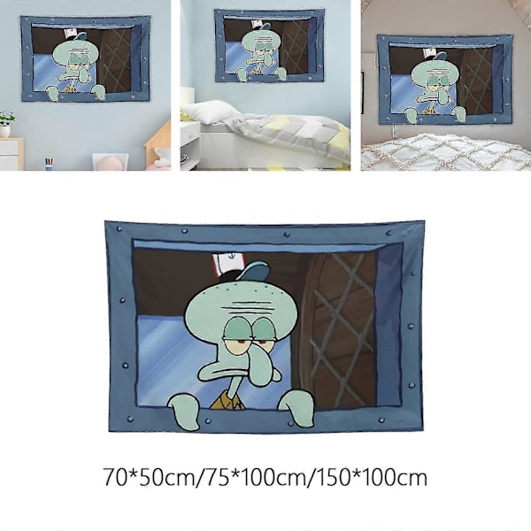 Tecknad Gobeläng Roliga Gobelänger Bakgrund för Sovsal Vardagsrum Väggdekor 70cmx50cm[D]