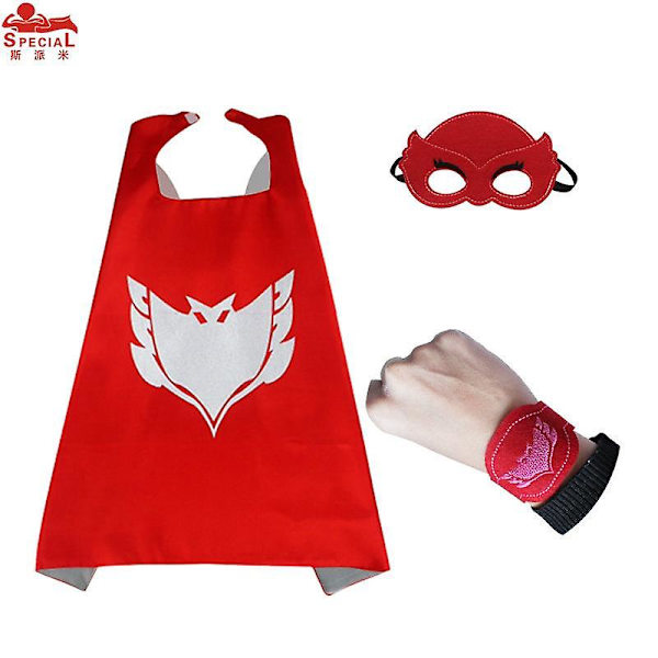4 stk/sett PJMasks Kappe Kappe Ugle Ette Kattgutt Gecko Cosplay Actionleker for Barn Gave [kk] Blue