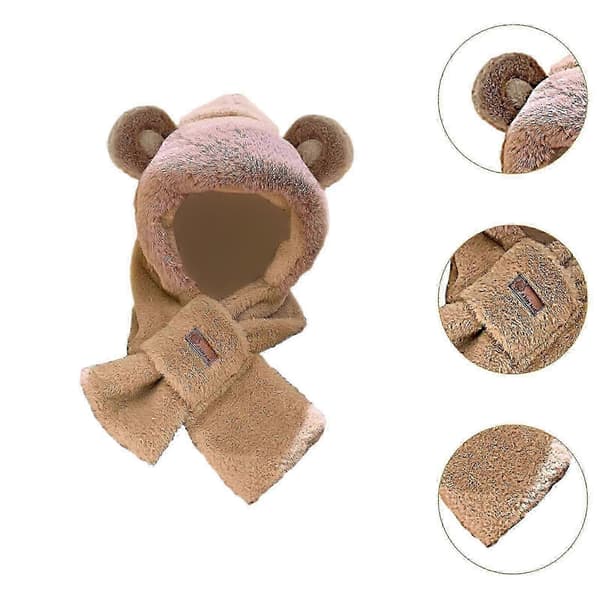 Vintermössa och halsduk set mjukt för utomhus nyårspresent scenframträdande[D] 54 cm to 60 cm Khaki