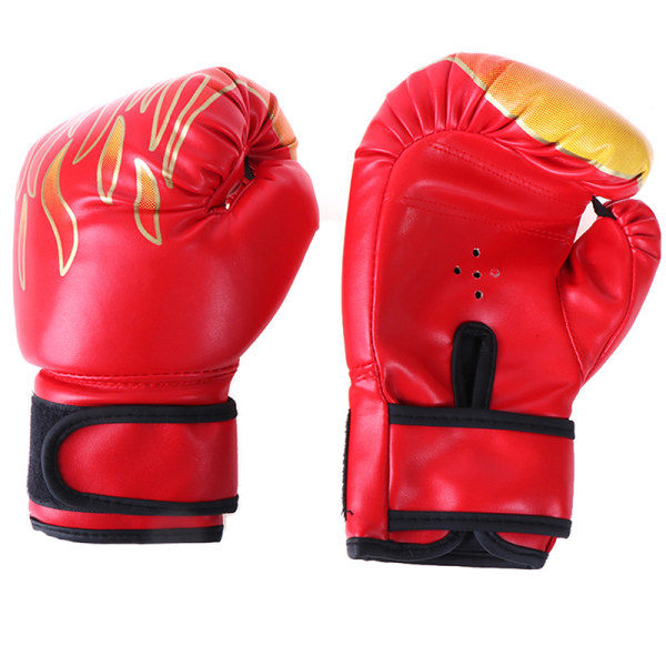 Boxningshandskar Barn Junior Ungdom Sparring Träning Kickboxning Röd One Size