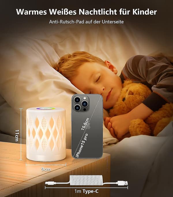 USB Genopladelig Bordlampe med 3 Lystilstande[D]