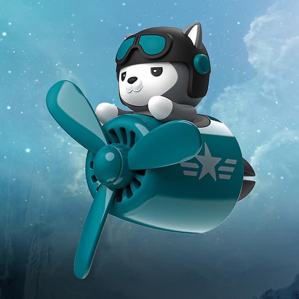 Tecknad Husky Luftfräschare Aromaterapi Ventil Enkel Installation Dekor[D] Hei Husky