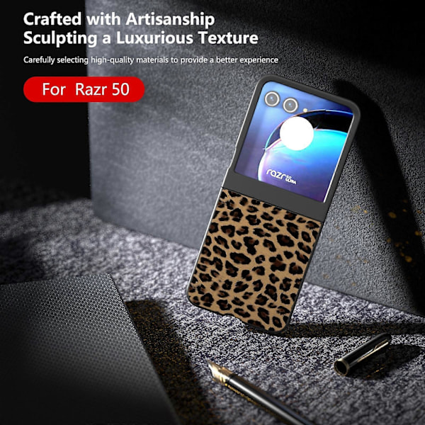 Telefonhus til Motorola Razr 50 Leopard Print