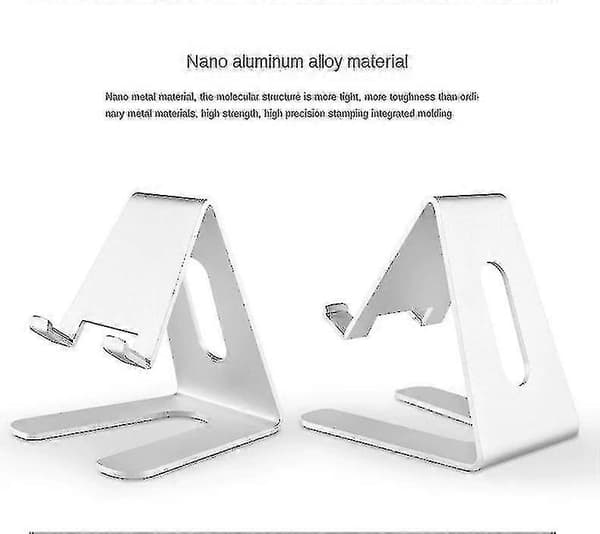 Mobil Tillbehör Laddningsställ Telefonhållare (silver)[D]