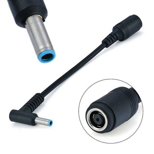 1 stk 7,4 mm til 4,5 mm DC Strømoplader Konverter Adapterkabel til HP Dell