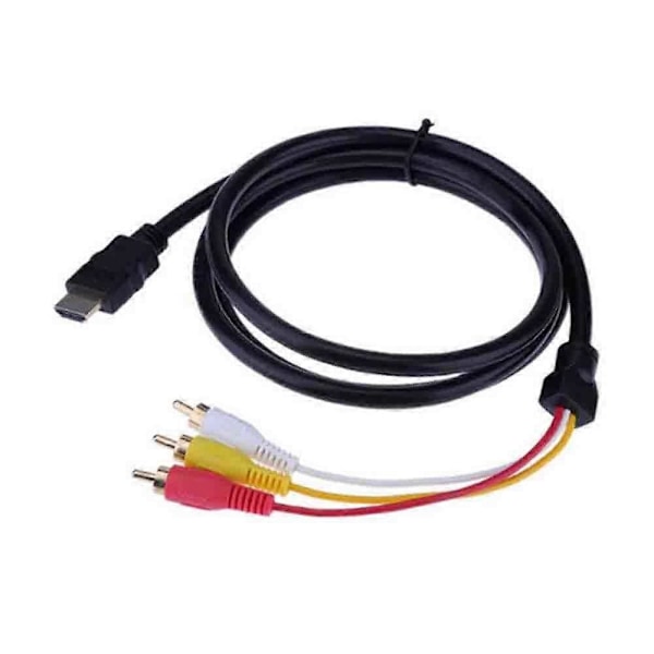 HDMI til RCA Kabel 5ft/1.5m HDMI Han til 3-RCA Video Audio AV Komponent Konverter Adapter Kabel