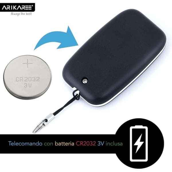 Universell grindfjärrkontroll 433,92 MHz, programmerbar fast kod, batterier ingår (3st) Rouge 15 g