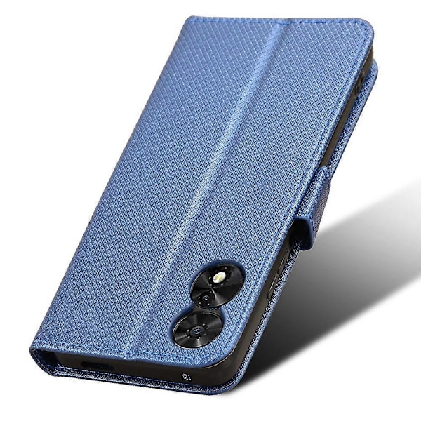 Etui for TCL 505 T509K T5094 med diamantmønster i PU-lær, kortspor og stativ Blue